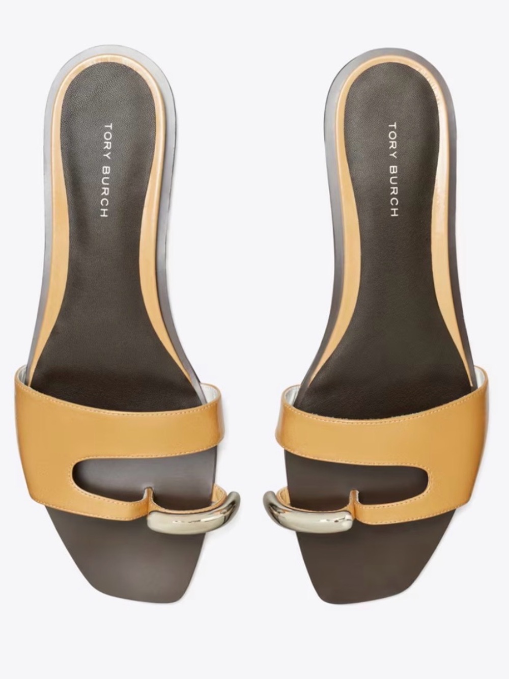 💚💚Tory Burch Pierced Slide Sandals in Cantucci/Silver